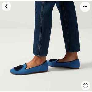 Rothy's The Merino Wool Tassel Slip On Loafer Flat Blue Size W11 NWOB
